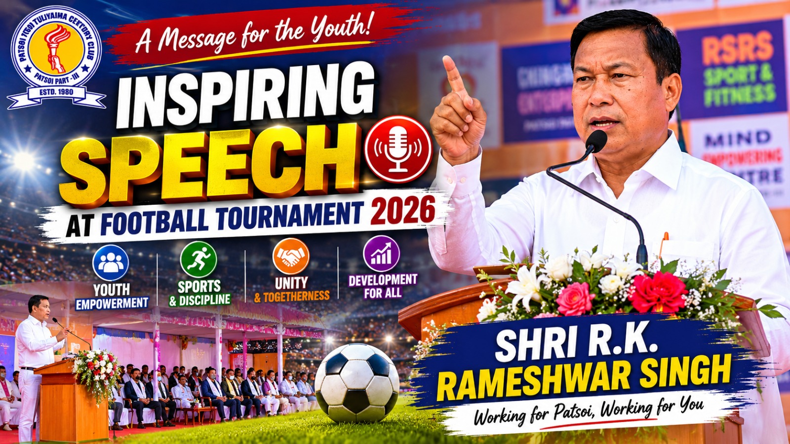 A Message for the Youth Inspiring Speech at Football Tounament 2026